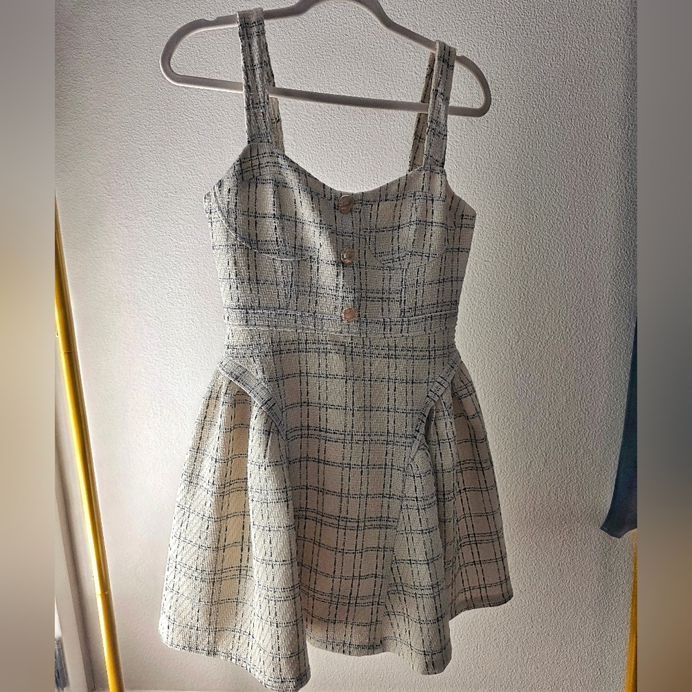 VICI Plaid Sweetheart Mini Dress